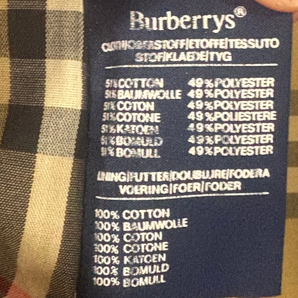 Burberry Vintage Trench Coat – Size 40 Regular – Zip-In Nova Check Liner - Picture 13 of 16
